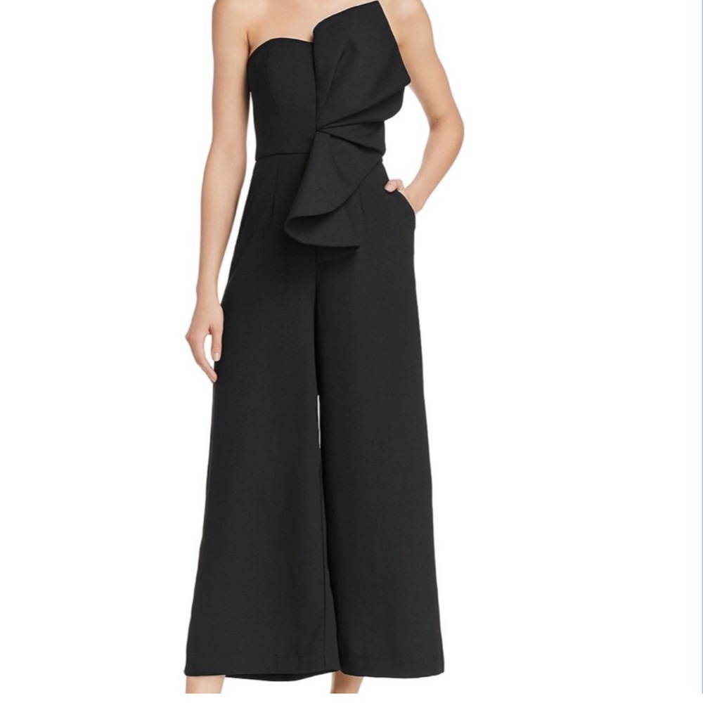 Keepsake
Love Light Strapless Ruffle-Accented Jumpsuit, size M